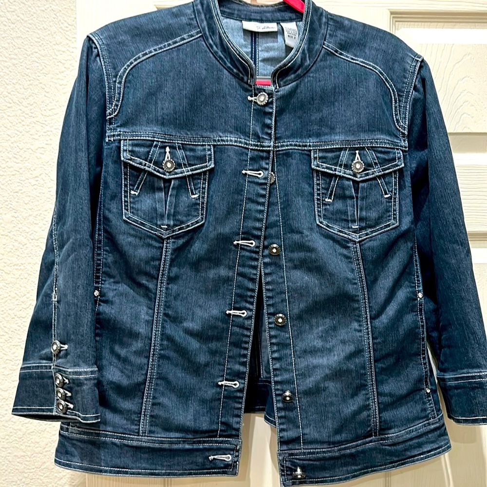 Chico’s Platinum size 3 denim jacket 3/4 sleeve